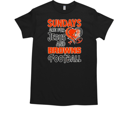 Sundays are for Jesus and Cleveland Browns football diamond T-Shirt