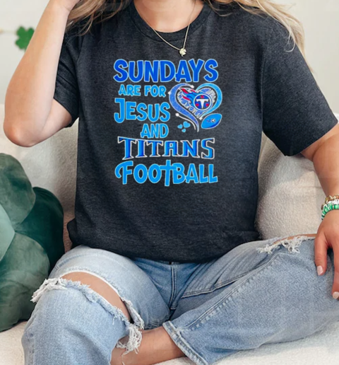 Sundays are for Jesus and Tennessee Titans football diamond  Classic Womens T-shirt