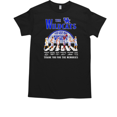 The Kentucky Wildcats Abbey Road 1903 2025 thank you for the memories signatures T-Shirt