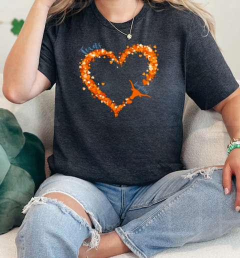 Tiny hearts in Texas Longhorns Hook em Horns  Classic Womens T-shirt