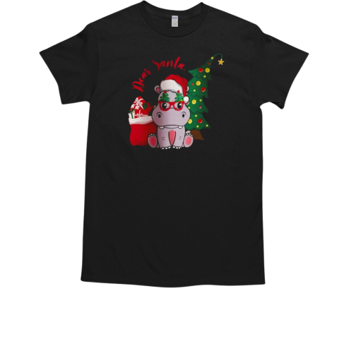 Hippo Cute Dear Santa 2024 Christmas T-Shirt