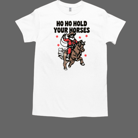 Santa Cowboys Ho Ho Hold Your Horse Vintage T-Shirt