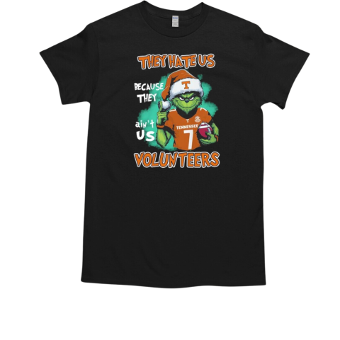 Santa Grinch They Hate Us Because They Ain't Us Tennessee Volunteers Football Christmas T-Shirt