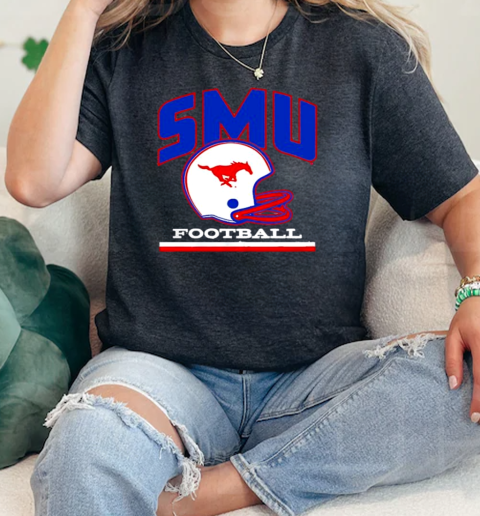 SMU Mustangs football helmet vintage  Classic Womens T-shirt