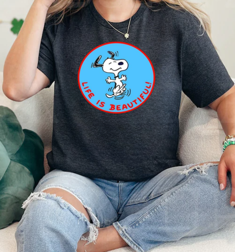 Snoopy life is beautiful  Classic Womens T-shirt