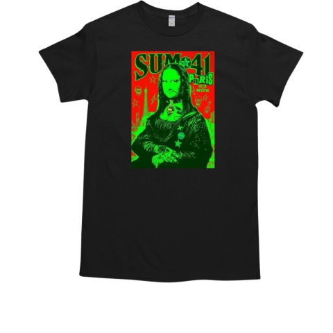 Sum 41 Final Show In Europe In Paris Mona Lisa Merch For Show On Nov 23 2024 T-Shirt