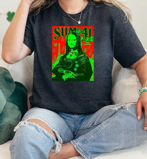 Sum 41 Final Show In Europe In Paris Mona Lisa Merch For Show On Nov 23 2024  Classic Womens T-shirt