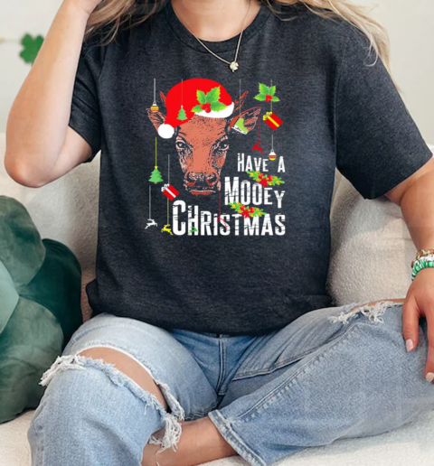 Cow Have A Mooey Christmas  Classic Womens T-shirt