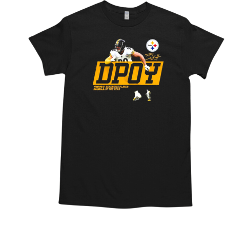 Pittsburgh Steelers #90 T.J. Watt DPOY Defensive Player of the Year Signature T-Shirt