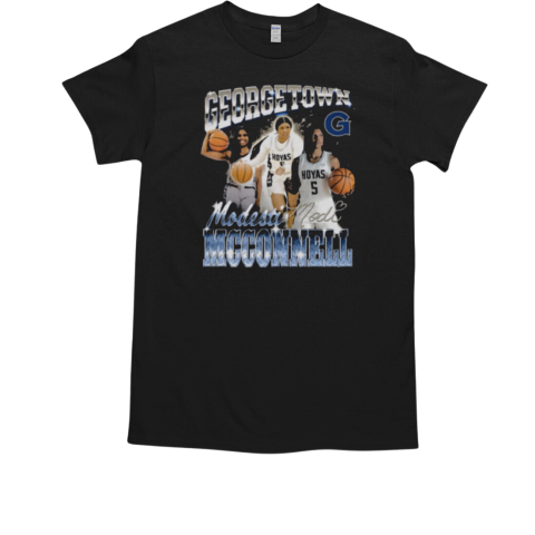 Modesti McConnell Georgetown Hoyas Basketball 90s Retro Graphic Signature T-Shirt