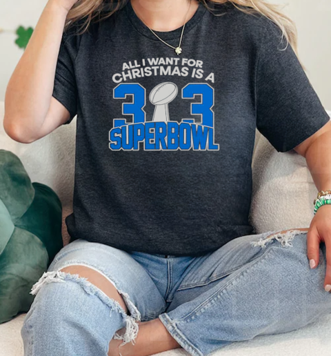 Detroit Lions All I Want For Christmas Is A 323 Superbowl  Classic Womens T-shirt