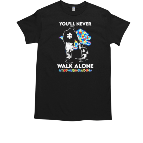 Detroit Lions father and son you'll never walk alone accept understand love T-Shirt