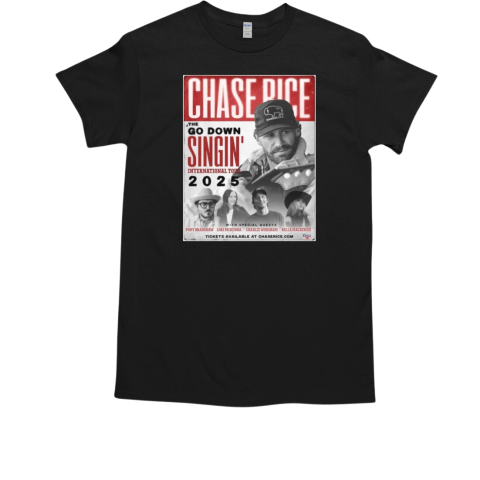 Chase Rice Announces Go Down Singin' Tour 2025 T-Shirt