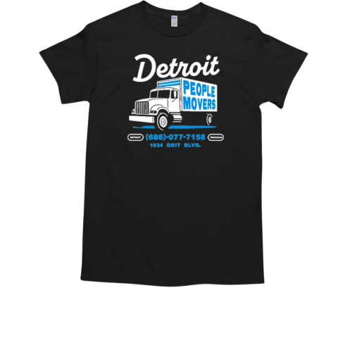 Detroit People Movers 686 077 7158 1934 Grit BLVD T-Shirt