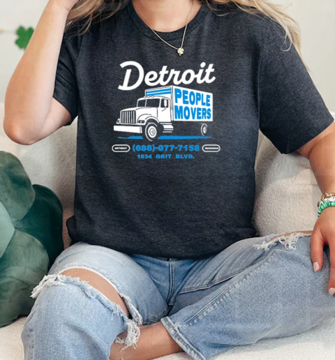 Detroit People Movers 686 077 7158 1934 Grit BLVD  Classic Womens T-shirt