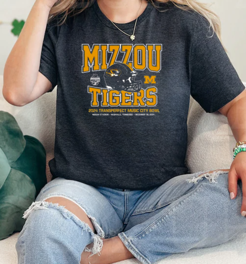 Mizzou Tigers Champion 2024 Transperfect Music City Bowl Football Helmet  Classic Womens T-shirt