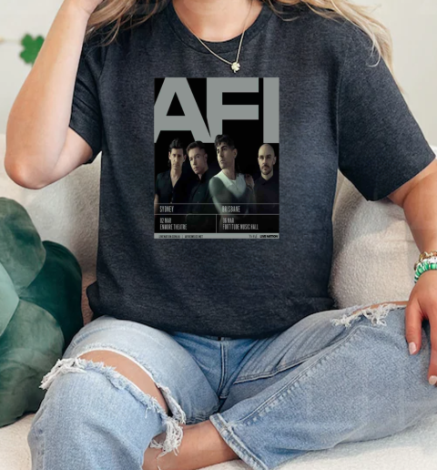 AFI Two Headline Shows In Australia On March 2 6 2025 A While In Town Supporting Green Day  Classic Womens T-shirt