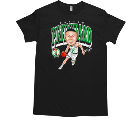 Payton Pritchard Boston Celtics signature caricature T-Shirt