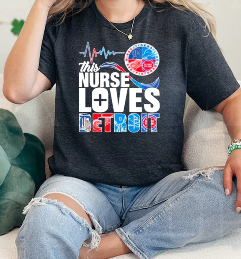 This Nurse Loves Detroit  Classic Womens T-shirt