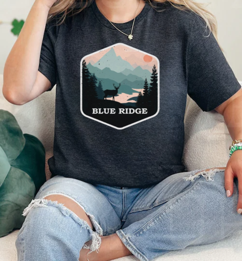 Blue Ridge Georgia Ga Vintage Mountains Hiking Souvenir  Classic Womens T-shirt