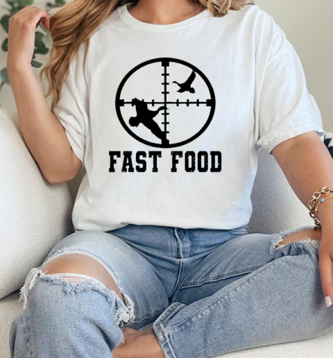 Duck Hunting Funny Hunter Fast Food Tee Gift  Classic Womens T-shirt