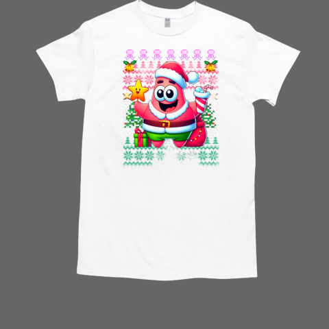 SpongeBob Patrick Star Santa Ugly Christmas 2024 T-Shirt