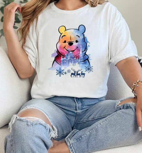 Winnie the Pooh Castle Snowflakes Christmas 2024  Classic Womens T-shirt