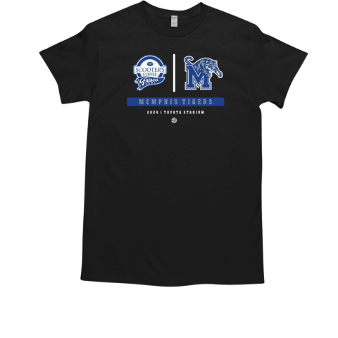 Memphis Tigers Football 2024 Scooter's Coffee Frisco Bowl Toyota Stadium T-Shirt