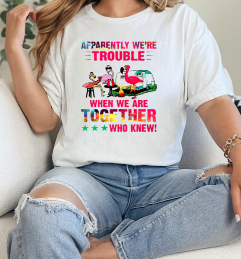 Apparently Were Trouble When We Are Together Who Knew Camping  Classic Womens T-shirt