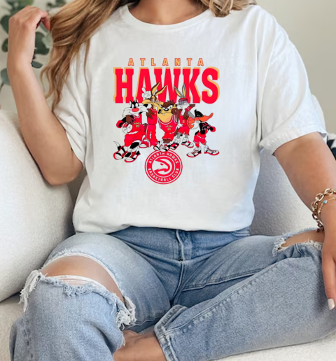 Atlanta Hawks Looney Tunes characters NBA basketball  Classic Womens T-shirt