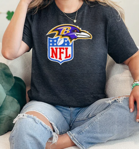 Baltimore Ravens X NFL Logo  Classic Womens T-shirt