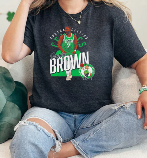 Boston Celtics shield Jaylen Brown graphic  Classic Womens T-shirt