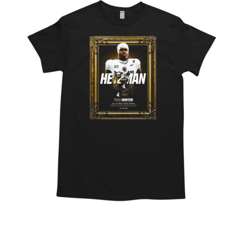 Colorado Buffaloes Travis Hunter 2024 Heisman Trophy Winner Big 12 Football Poster T-Shirt