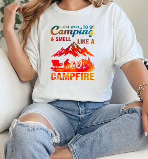 I Just Want To Go Camping  Classic Womens T-shirt