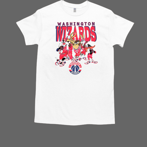 Washington Wizards Looney Tunes characters NBA basketball T-Shirt