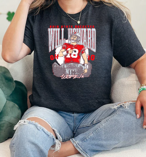 Will Howard Ohio State Buckeyes The Shoe signature  Classic Womens T-shirt