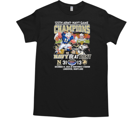 125th Army – Navy Game Champions Navy Midshipmen Beat Army Black Knights T-Shirt