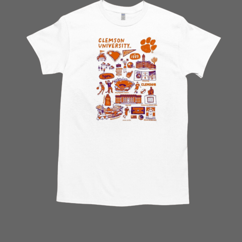 Clemson Tigers Vive La Fete Impressions Artwork T-Shirt