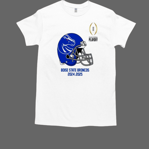 College Football Playoff 2025 Boise State Broncos Helmet NCAA Bowl Games 2024 2025 T-Shirt