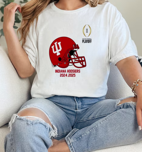 College Football Playoff 2025 Indiana Hoosiers Helmet NCAA Bowl Games 2024 2025  Classic Womens T-shirt