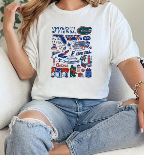 Florida Gators Vive La Fete Impressions Artwork  Classic Womens T-shirt