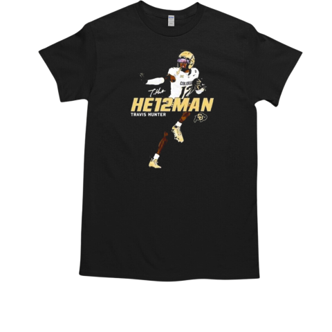 He12man Travis Hunter Colorado Buffaloes Signature T-Shirt