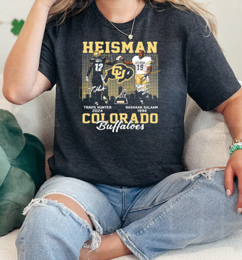 Heisman Travis Hunter x Rashaan Salaam Signature Colorado Buffaloes  Classic Womens T-shirt