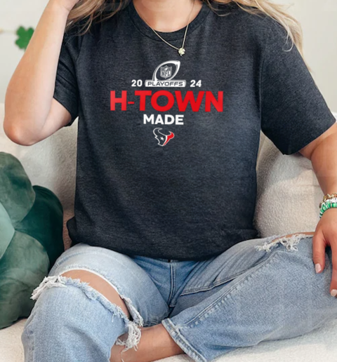 Houston Texans 2024 NFL Playoffs H Town Made  Classic Womens T-shirt