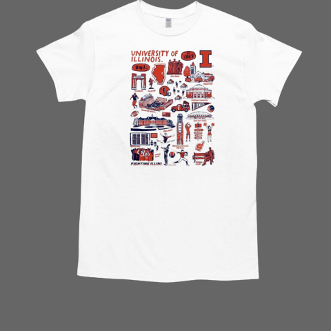 Illinois Fighting Illini Vive La Fete Impressions Artwork T-Shirt