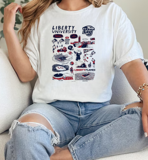 Liberty Flames Vive La Fete Impressions Artwork  Classic Womens T-shirt