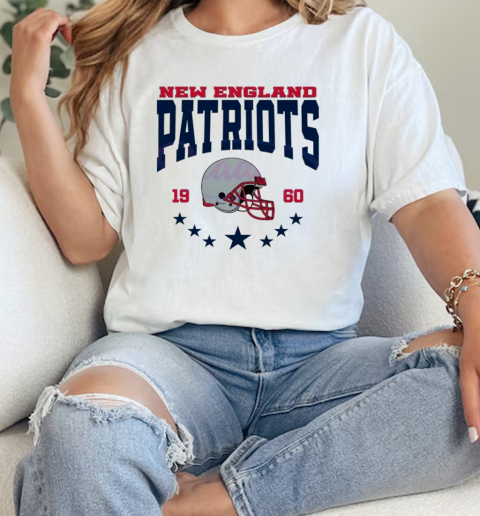 New England Patriots Football Helmet Vintage 1960  Classic Womens T-shirt