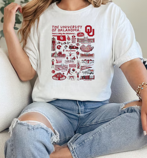 Oklahoma Sooners Vive La Fete Impressions Artwork  Classic Womens T-shirt