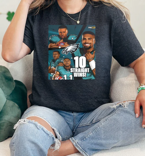 Philadelphia Eagles Fly To 10 Straight Wins 2024 NFL Playoffs  Classic Womens T-shirt