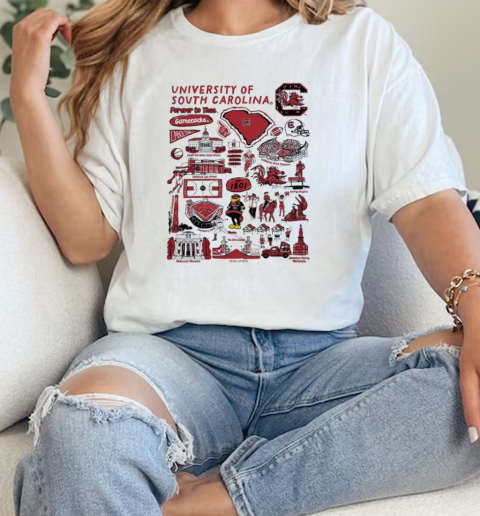 South Carolina Gamecocks Vive La Fete Impressions Artwork  Classic Womens T-shirt